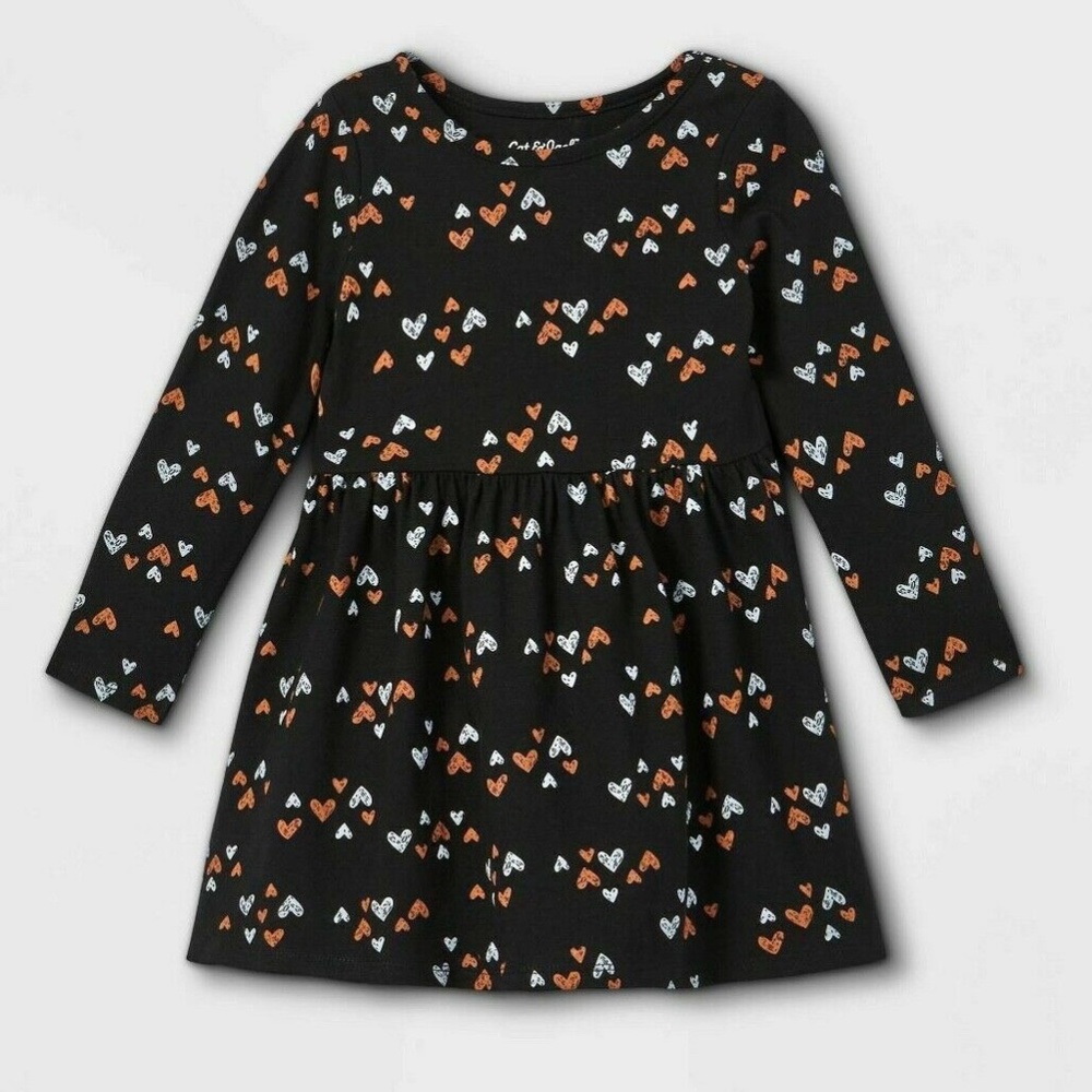 Toddler Girls Cat & Jack Halloween Heart Dress NWT
